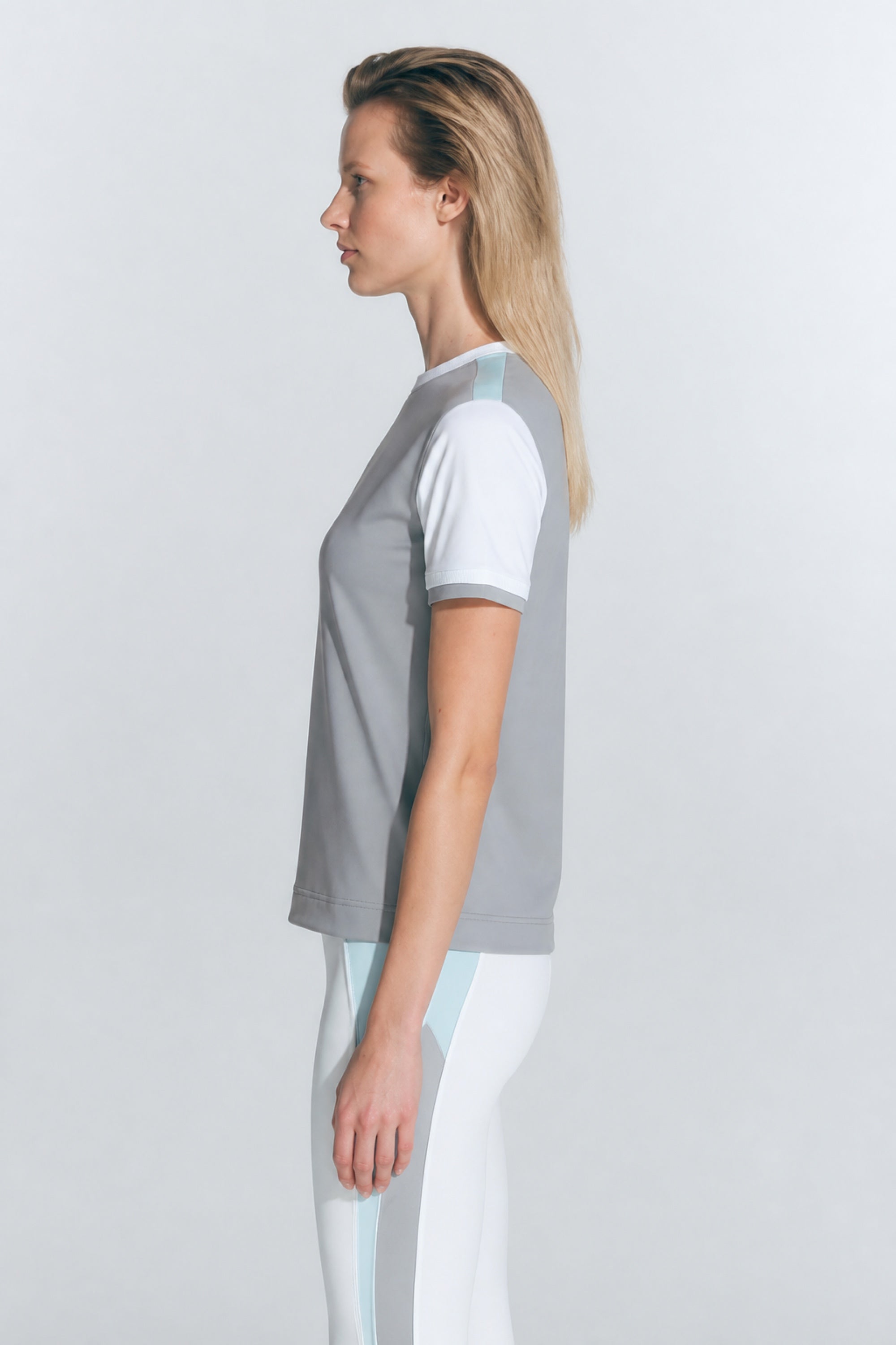 Leticia Green Grey White T-Shirt