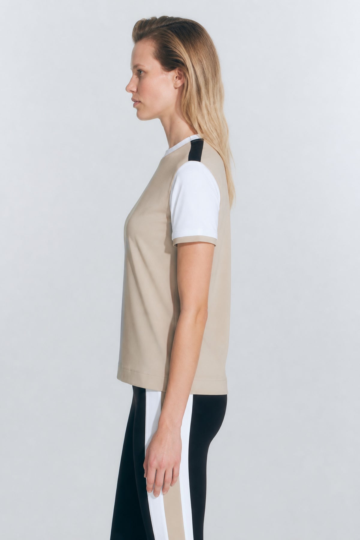 Leticia Black Nude White T-Shirt