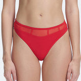 Lorelai Red Full Coverage Solid Bikini Bottom