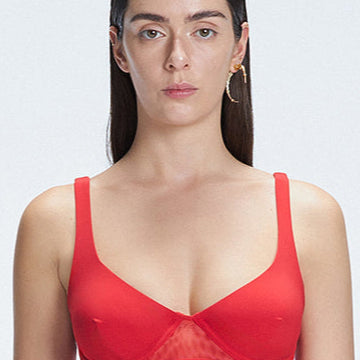 Lorelai Red Underwired Solid Bikini Top | Moeva | Bikini Top | Each week unveils new pieces—luxury swimwear, fluid resort silhouettes, and elevated summer-to-evening essentials designed to carry you from coastal escapes to city nights.