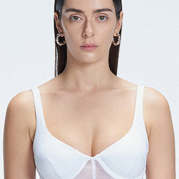 Lorelai White Underwired Solid Bikini Top | Moeva | Bikini Top | Each week unveils new pieces—luxury swimwear, fluid resort silhouettes, and elevated summer-to-evening essentials designed to carry you from coastal escapes to city nights.