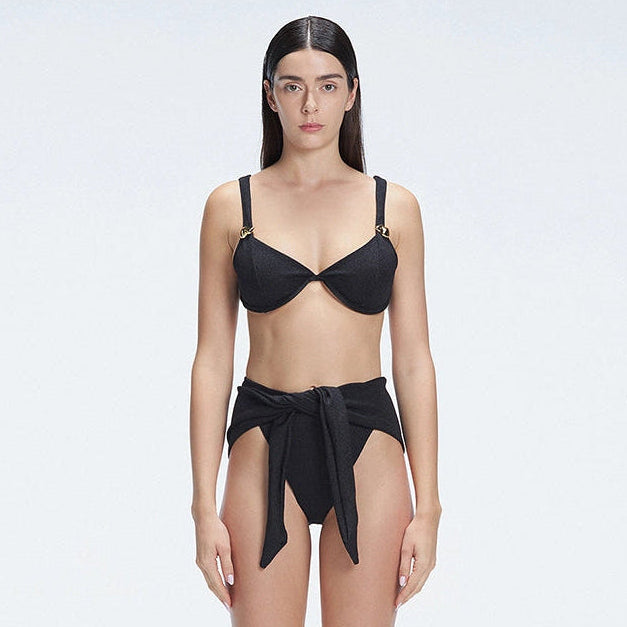 Madelyn Black Underwired High Waist Bikini Set | Moeva | Bikini Set | Each week unveils new pieces—luxury swimwear, fluid resort silhouettes, and elevated summer-to-evening essentials designed to carry you from coastal escapes to city nights.