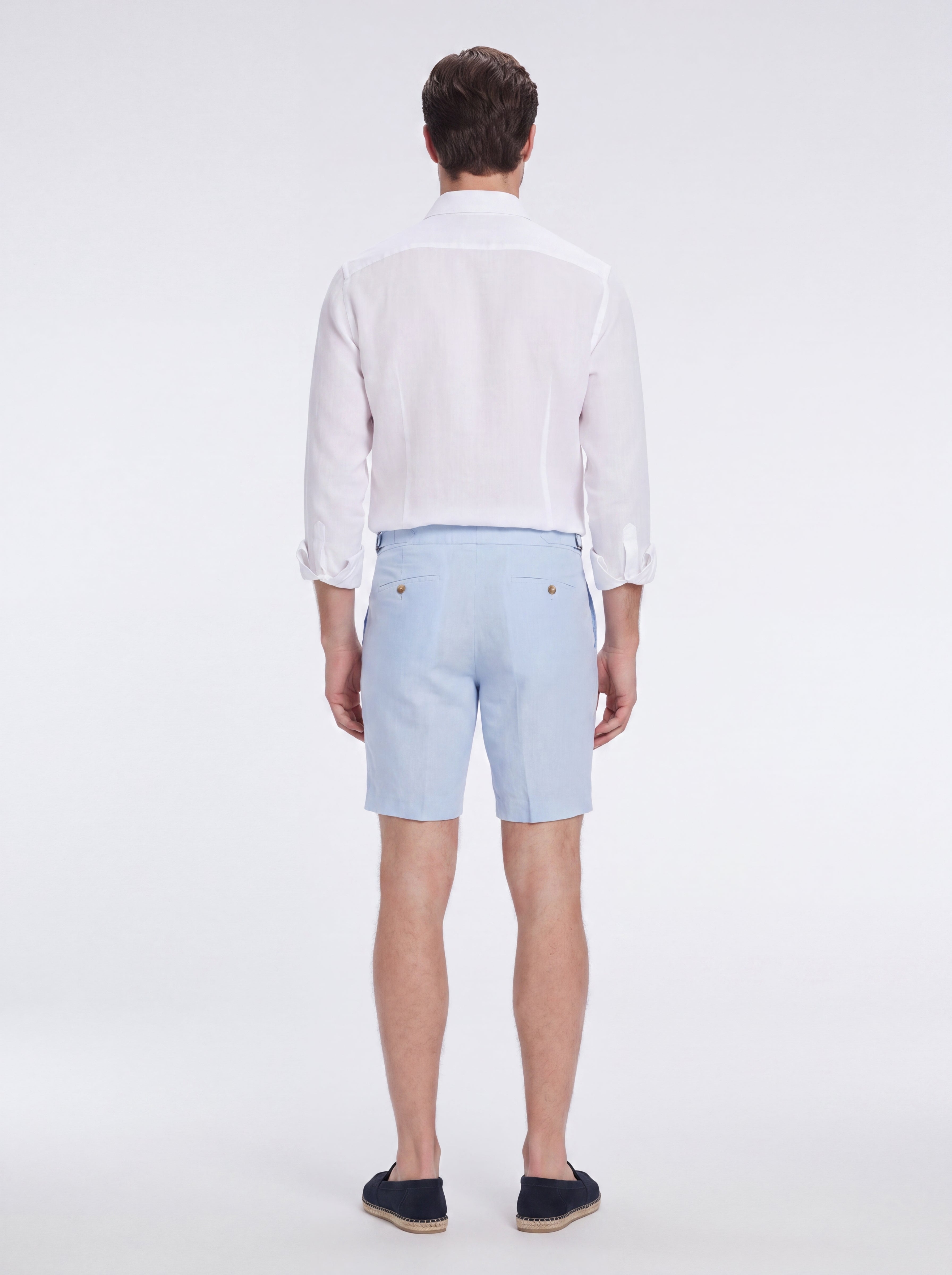 Marco Linen Light Blue Shorts