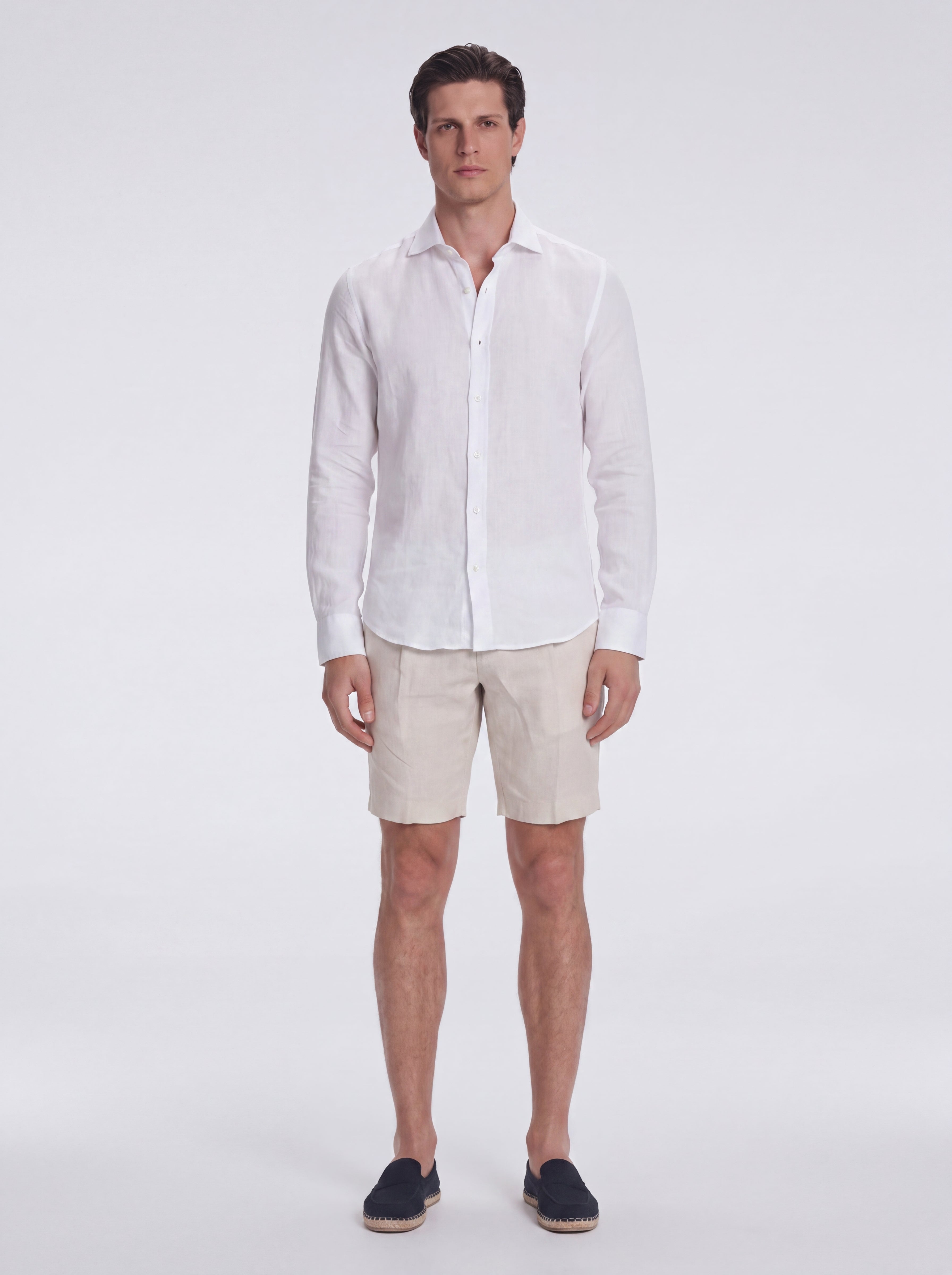 Marco Linen Beige Shorts