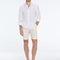 Marco Linen Beige Shorts | Moeva | Shorts | Each week unveils new pieces—luxury swimwear, fluid resort silhouettes, and elevated summer-to-evening essentials designed to carry you from coastal escapes to city nights.