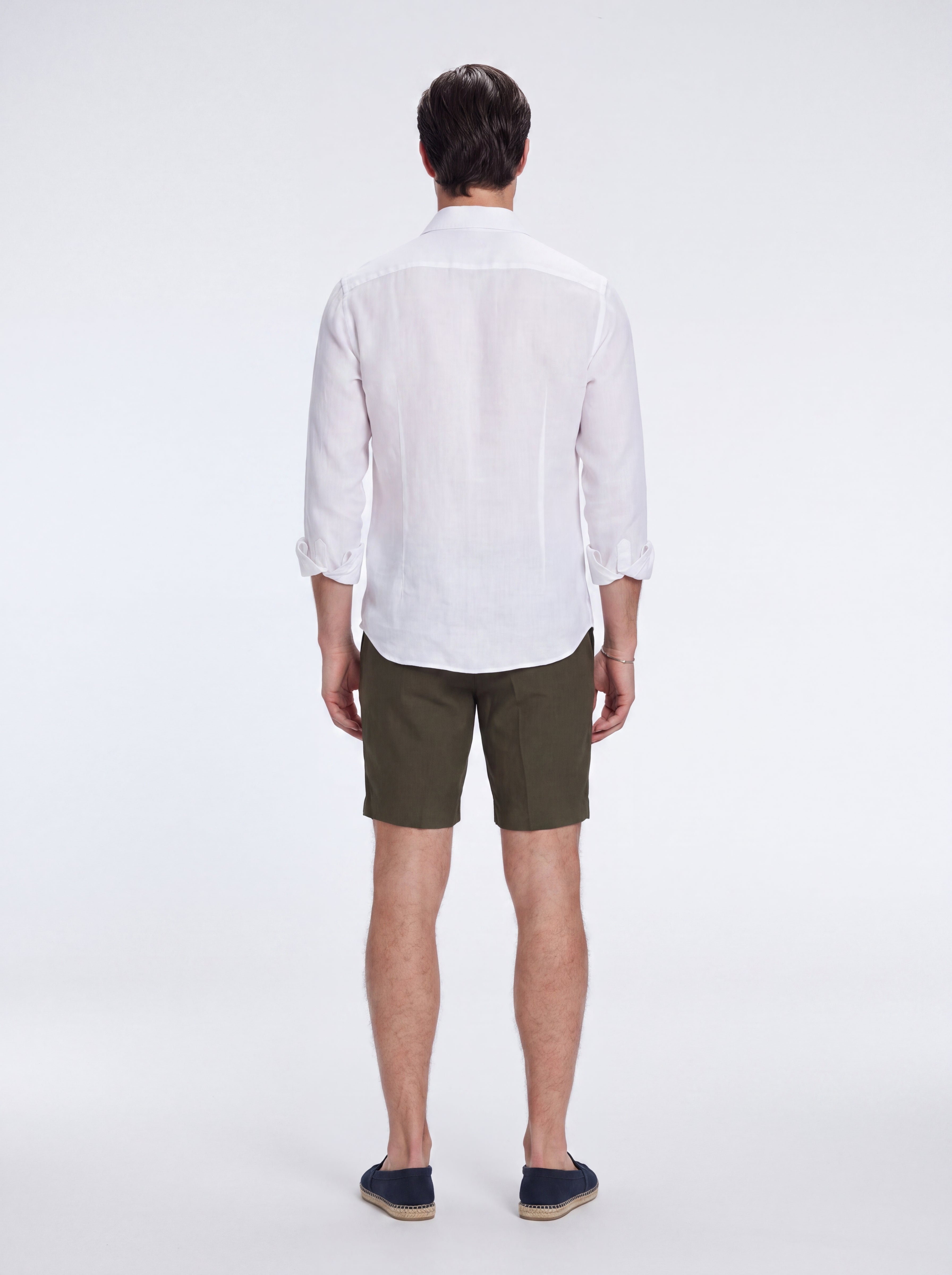 Marco Linen Army Green Shorts