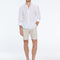 Marco Linen Semigrey Shorts | Moeva | Shorts | Each week unveils new pieces—luxury swimwear, fluid resort silhouettes, and elevated summer-to-evening essentials designed to carry you from coastal escapes to city nights.