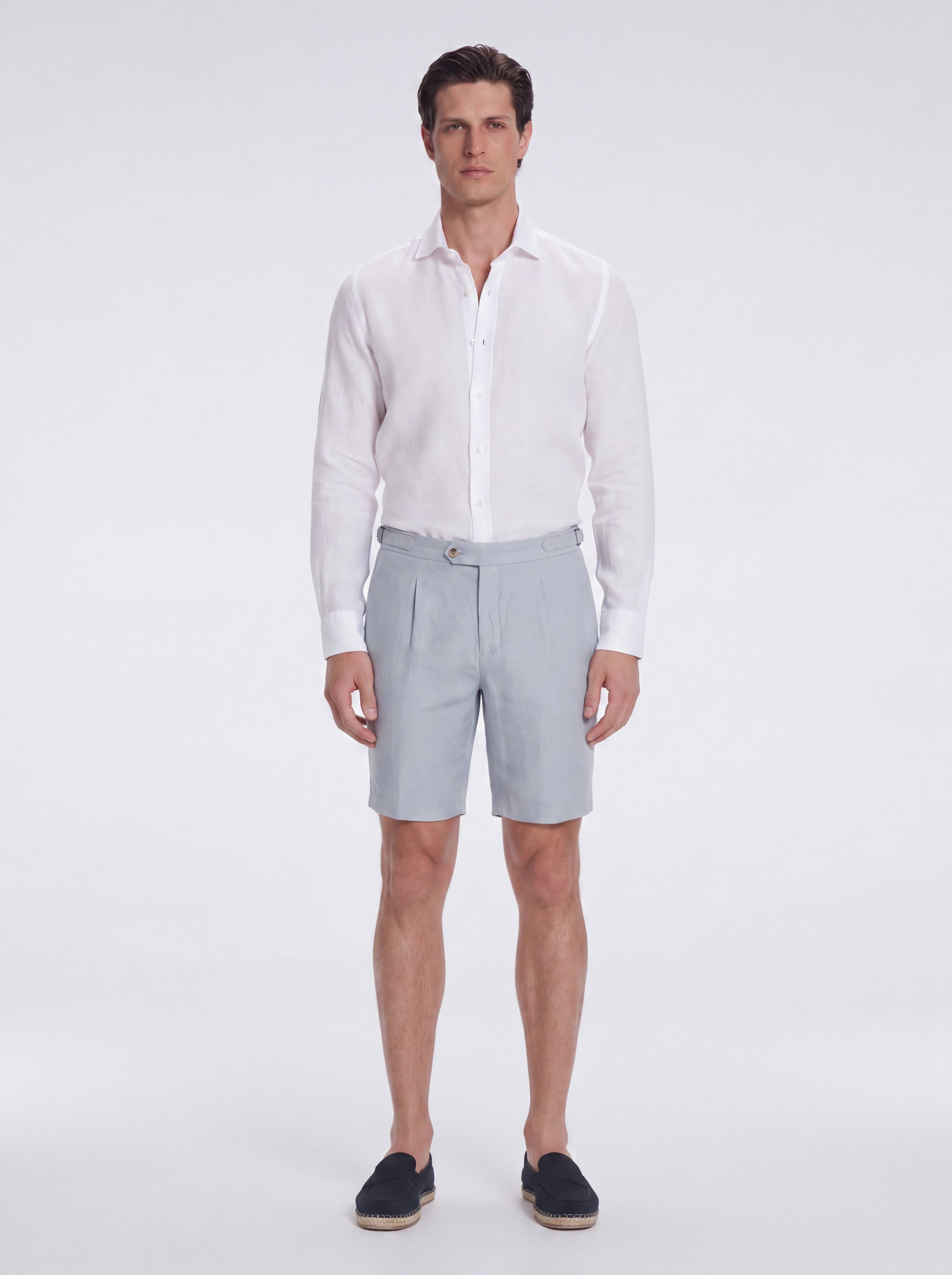 Marco Linen Grey Shorts