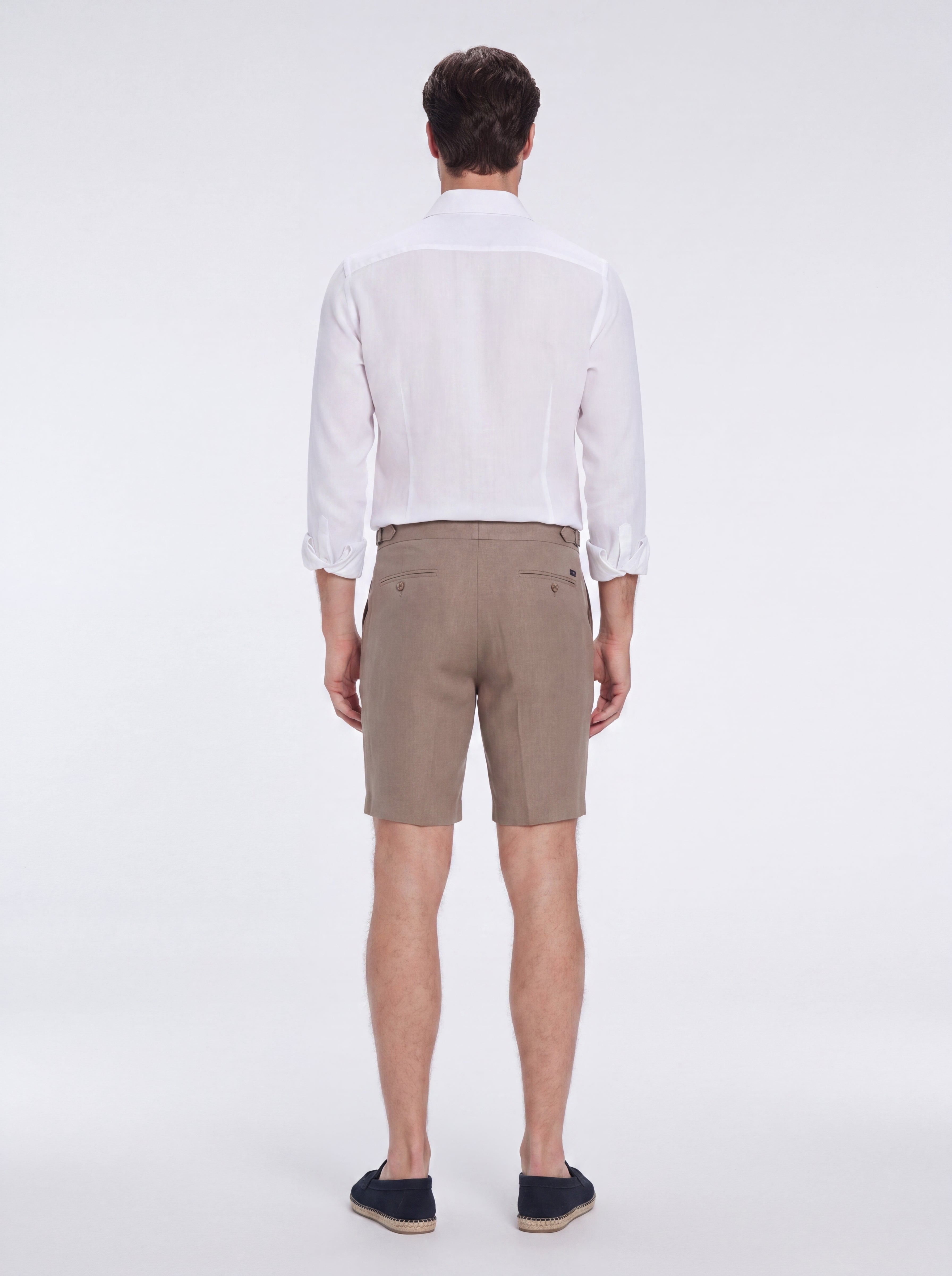 Marco Linen Taupe Shorts