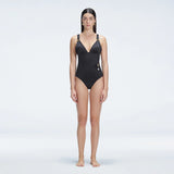 Marina Black V Neck Swimsuit | Moeva | One-Piece | Each week unveils new pieces—luxury swimwear, fluid resort silhouettes, and elevated summer-to-evening essentials designed to carry you from coastal escapes to city nights.