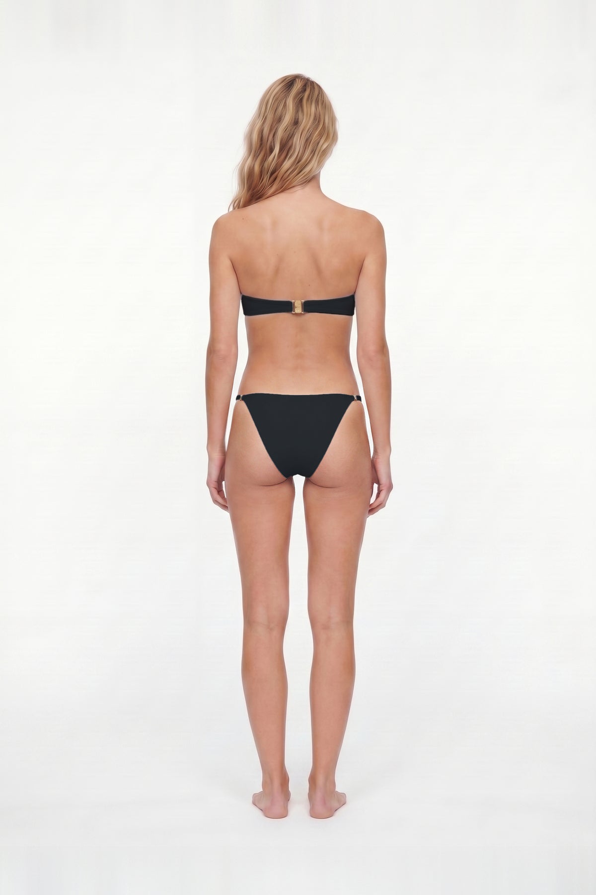 Marixa Black Push-Up Underwire Bikini Top with Gold Details by Moeva | from MOEVA's luxury swimwear and resortwear collection, perfect for beach days, resort escapes and summer styling.