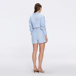 Hanson Shirt and Masha Shorts Baby Blue Set | Moeva | Set | Each week unveils new pieces—luxury swimwear, fluid resort silhouettes, and elevated summer-to-evening essentials designed to carry you from coastal escapes to city nights.
