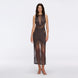 Nerida Black Mesh Knit Ankle-Length Dress with Fringe Details | Moeva | Dress | Each week unveils new pieces—luxury swimwear, fluid resort silhouettes, and elevated summer-to-evening essentials designed to carry you from coastal escapes to city nights.