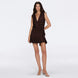 Menton Brown Metallic Sheer Knit V neck Mini Dress | Moeva | Dress | Each week unveils new pieces—luxury swimwear, fluid resort silhouettes, and elevated summer-to-evening essentials designed to carry you from coastal escapes to city nights.