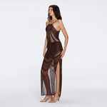 Mercantour Metallic Knit High-Waist Maxi Brown Skirt | Moeva | Skirt | Each week unveils new pieces—luxury swimwear, fluid resort silhouettes, and elevated summer-to-evening essentials designed to carry you from coastal escapes to city nights.