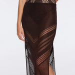 Mercantour Metallic Knit High-Waist Maxi Brown Skirt | Moeva | Skirt | Each week unveils new pieces—luxury swimwear, fluid resort silhouettes, and elevated summer-to-evening essentials designed to carry you from coastal escapes to city nights.