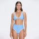 Merrin Baby Blue-White V Neck Textured Bikini Top | Moeva | Bikini | Each week unveils new pieces—luxury swimwear, fluid resort silhouettes, and elevated summer-to-evening essentials designed to carry you from coastal escapes to city nights.