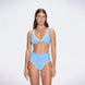 Merrin Blue-White V Neck High Waist Textured Bikini Set | Moeva | Bikini Sets | Each week unveils new pieces—luxury swimwear, fluid resort silhouettes, and elevated summer-to-evening essentials designed to carry you from coastal escapes to city nights.