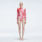 Mireya Red Optical Long Sleeve Bodysuit | Moeva | One-Piece | Each week unveils new pieces—luxury swimwear, fluid resort silhouettes, and elevated summer-to-evening essentials designed to carry you from coastal escapes to city nights.