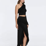 Monroe & Alani Fringe Asymmetric Knit Black Set | Moeva | | Each week unveils new pieces—luxury swimwear, fluid resort silhouettes, and elevated summer-to-evening essentials designed to carry you from coastal escapes to city nights.
