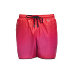 Griffin Pink-Red Gradient Swim Shorts, featuring elastic waistband and vibrant colors, perfect for a beach day.
