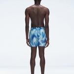 Back view of Griffin Blue Sonar Swim Shorts, displaying the bold blue print and sporty design.
