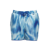 Griffin Blue Sonar Swim Shorts with front tie cords and side piping, laid flat for a detailed view.
