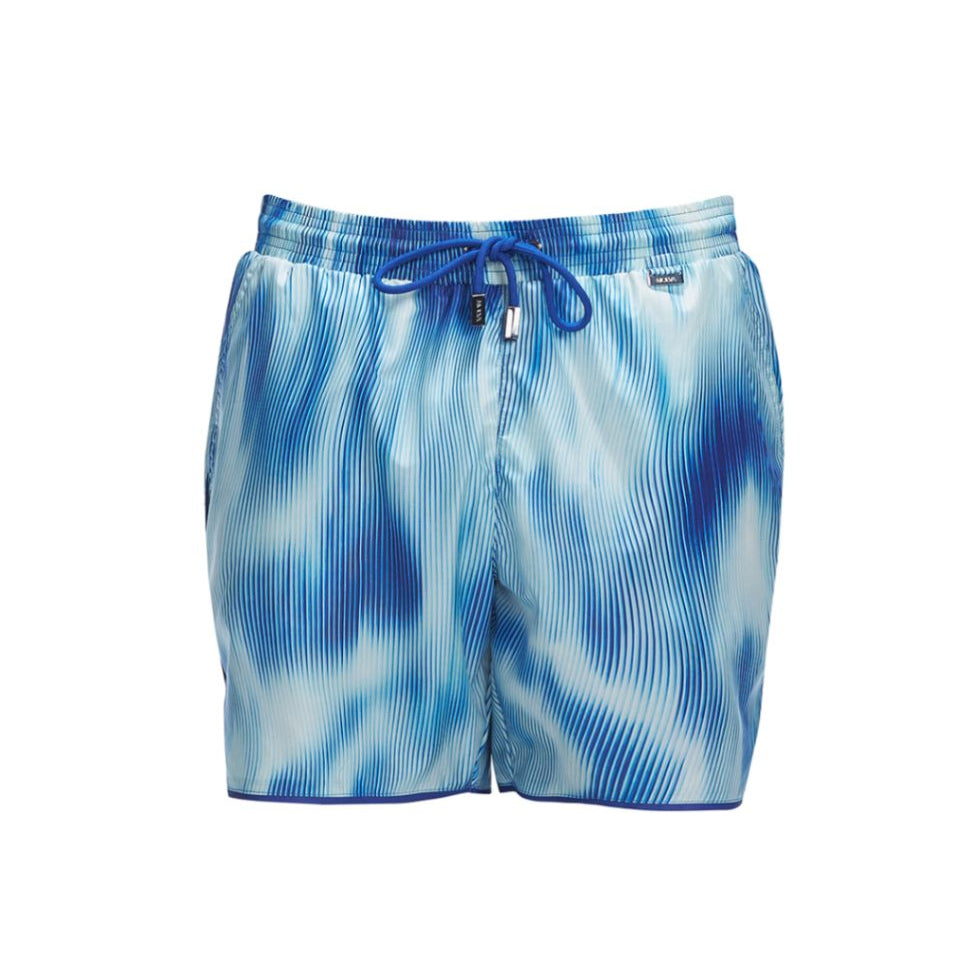 Griffin Blue Sonar Swim Shorts | Moeva | Shorts | Each week unveils new pieces—luxury swimwear, fluid resort silhouettes, and elevated summer-to-evening essentials designed to carry you from coastal escapes to city nights.