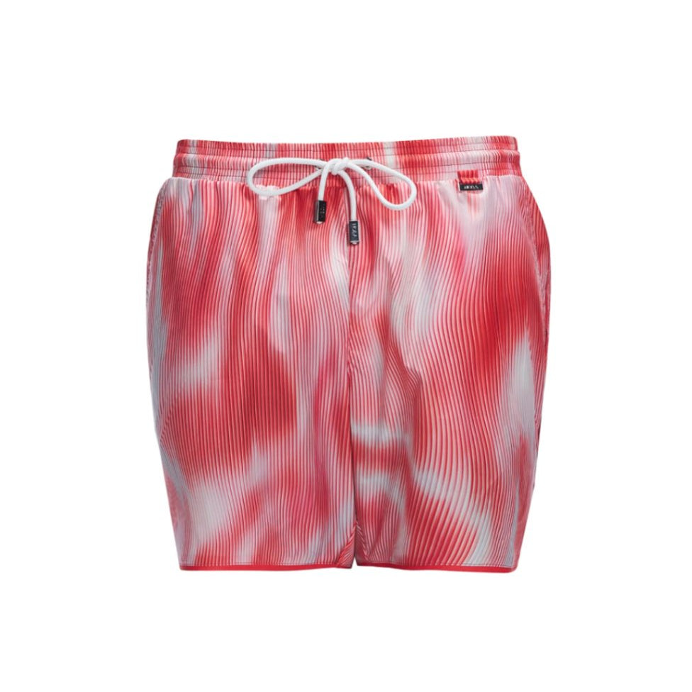 Griffin Red Sonar Swim Shorts | Moeva | Shorts | Each week unveils new pieces—luxury swimwear, fluid resort silhouettes, and elevated summer-to-evening essentials designed to carry you from coastal escapes to city nights.