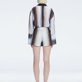 "Back view of the Gillian Black Skort, highlighting its stylish design and fit.