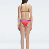 Rory Pink Optical Mid Coverage Bikini Bottom