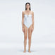 Zephyrine White Bandeau Swimsuit | Moeva | One-Piece | Each week unveils new pieces—luxury swimwear, fluid resort silhouettes, and elevated summer-to-evening essentials designed to carry you from coastal escapes to city nights.
