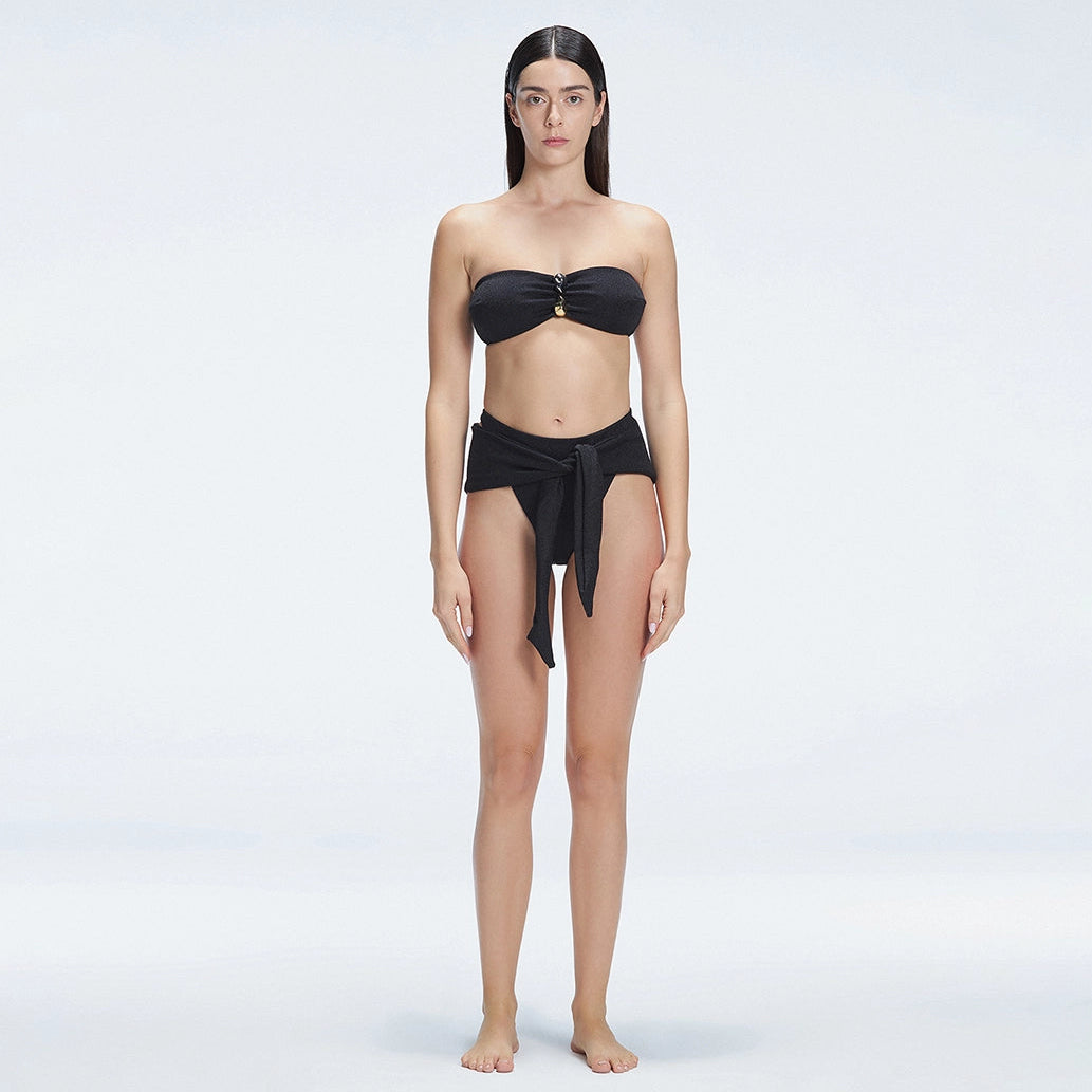 Ilana Black Bandeu Full Coverage Piece Bikini Set | Moeva | Bikini Set | Each week unveils new pieces—luxury swimwear, fluid resort silhouettes, and elevated summer-to-evening essentials designed to carry you from coastal escapes to city nights.