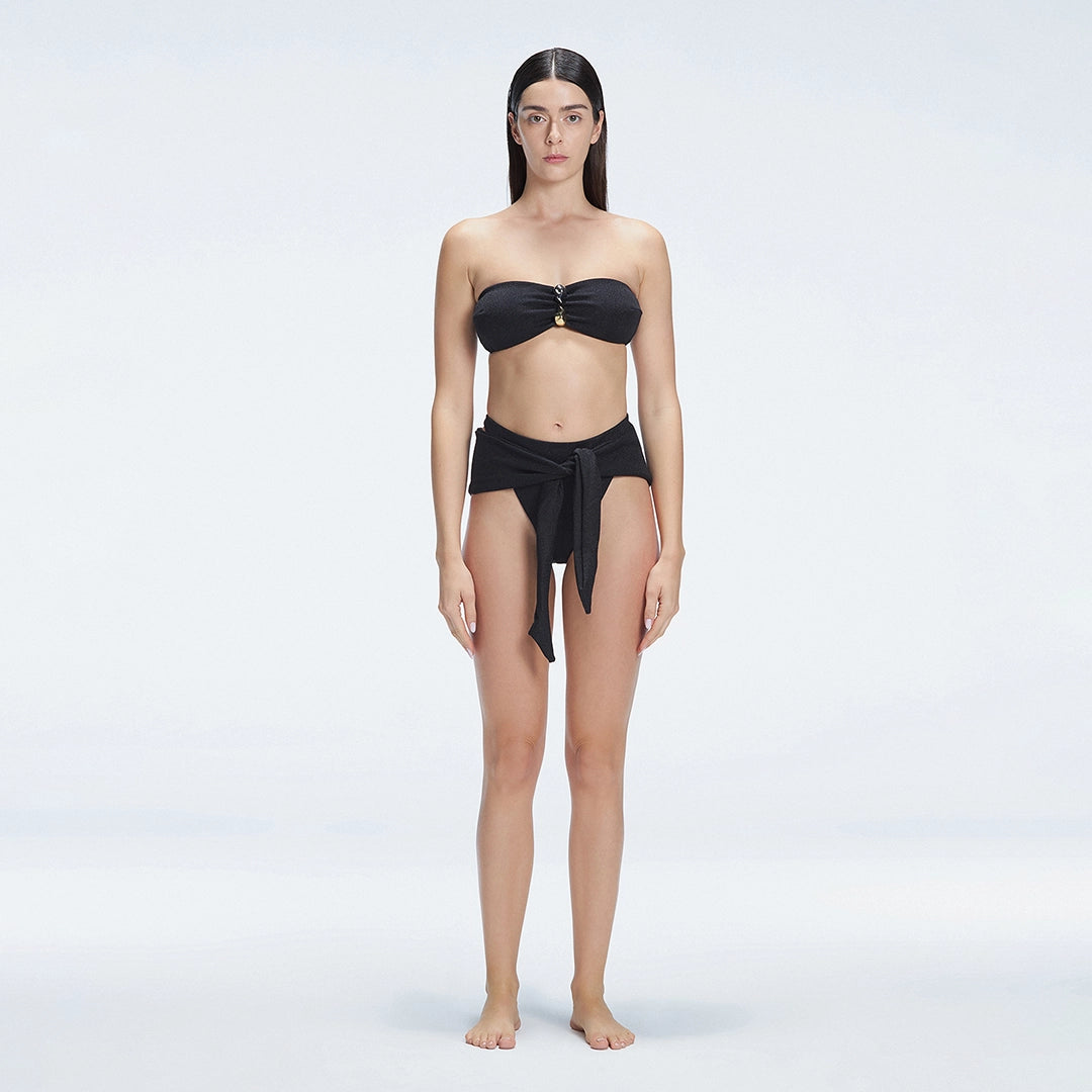 Ilana Black Bandeu Full Coverage Piece Bikini Set | Moeva | Bikini Sets | Each week unveils new pieces—luxury swimwear, fluid resort silhouettes, and elevated summer-to-evening essentials designed to carry you from coastal escapes to city nights.