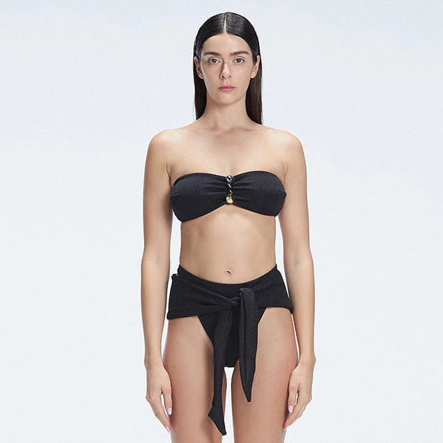 Ilana Black Bandeu Full Coverage Piece Bikini Set | Moeva | Bikini Set | Each week unveils new pieces—luxury swimwear, fluid resort silhouettes, and elevated summer-to-evening essentials designed to carry you from coastal escapes to city nights.