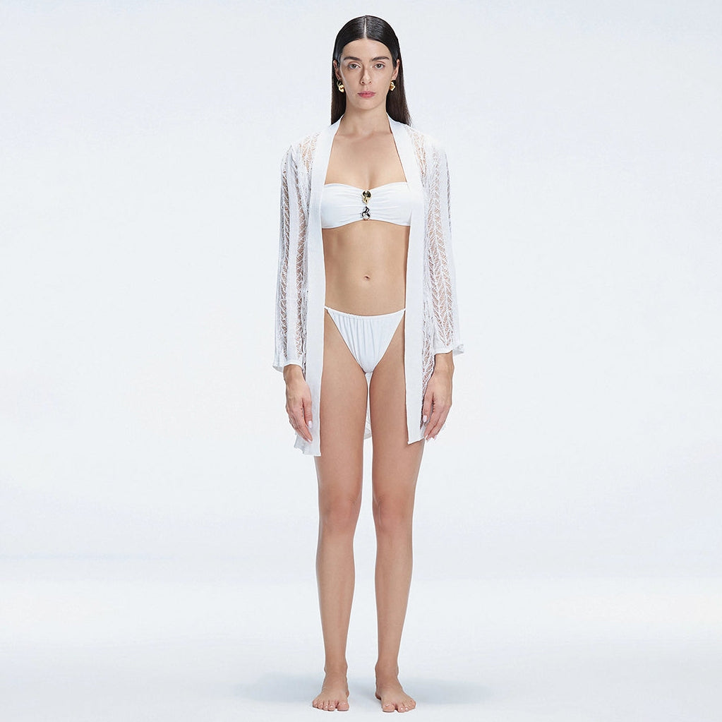 Chantel Long Sleeve Knit Mini Kaftan | Moeva | Kaftan | Each week unveils new pieces—luxury swimwear, fluid resort silhouettes, and elevated summer-to-evening essentials designed to carry you from coastal escapes to city nights.