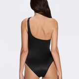 Esterelle One Shoulder Gold Detailed Satin Black Swimsuit | Moeva | Swimsuit | Each week unveils new pieces—luxury swimwear, fluid resort silhouettes, and elevated summer-to-evening essentials designed to carry you from coastal escapes to city nights.