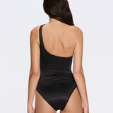 Esterelle One Shoulder Gold Detailed Satin Black Swimsuit | Moeva | Swimsuit | Each week unveils new pieces—luxury swimwear, fluid resort silhouettes, and elevated summer-to-evening essentials designed to carry you from coastal escapes to city nights.