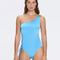 Esterelle One Shoulder Gold Detailed Satin Blue Swimsuit | Moeva | Swimsuit | Each week unveils new pieces—luxury swimwear, fluid resort silhouettes, and elevated summer-to-evening essentials designed to carry you from coastal escapes to city nights.