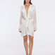 Kenga Knitted Knee-Length Long-Sleeve Belted White Kaftan | Moeva | Kaftans | Each week unveils new pieces—luxury swimwear, fluid resort silhouettes, and elevated summer-to-evening essentials designed to carry you from coastal escapes to city nights.