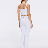 Aureline Top And Colette Knitted High Waist White Pants Set