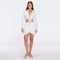 Greta White Satin Long Sleeve Tie Front Shirt | Moeva | Shirt | Each week unveils new pieces—luxury swimwear, fluid resort silhouettes, and elevated summer-to-evening essentials designed to carry you from coastal escapes to city nights.