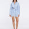 Hanson Blue Long Sleeve Linen Tie Front Shirt | Moeva | Shirt | Each week unveils new pieces—luxury swimwear, fluid resort silhouettes, and elevated summer-to-evening essentials designed to carry you from coastal escapes to city nights.