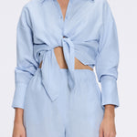 Hanson Shirt and Masha Shorts Baby Blue Set | Moeva | Set | Each week unveils new pieces—luxury swimwear, fluid resort silhouettes, and elevated summer-to-evening essentials designed to carry you from coastal escapes to city nights.