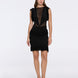 Diani Black Fringe Detail Sheer Panel Open Back Mini Dress | Moeva | RTW Dresses | Each week unveils new pieces—luxury swimwear, fluid resort silhouettes, and elevated summer-to-evening essentials designed to carry you from coastal escapes to city nights.