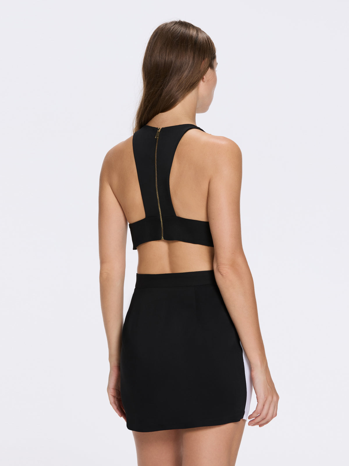 Bodrum Crop Top And Riviera Black-White Asymmetric Mini Skort Set | Moeva | Set | Each week unveils new pieces—luxury swimwear, fluid resort silhouettes, and elevated summer-to-evening essentials designed to carry you from coastal escapes to city nights.