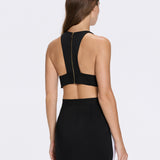 Riviera Black-White Duo-Colored Asymmetric Gold Button Mini Skort