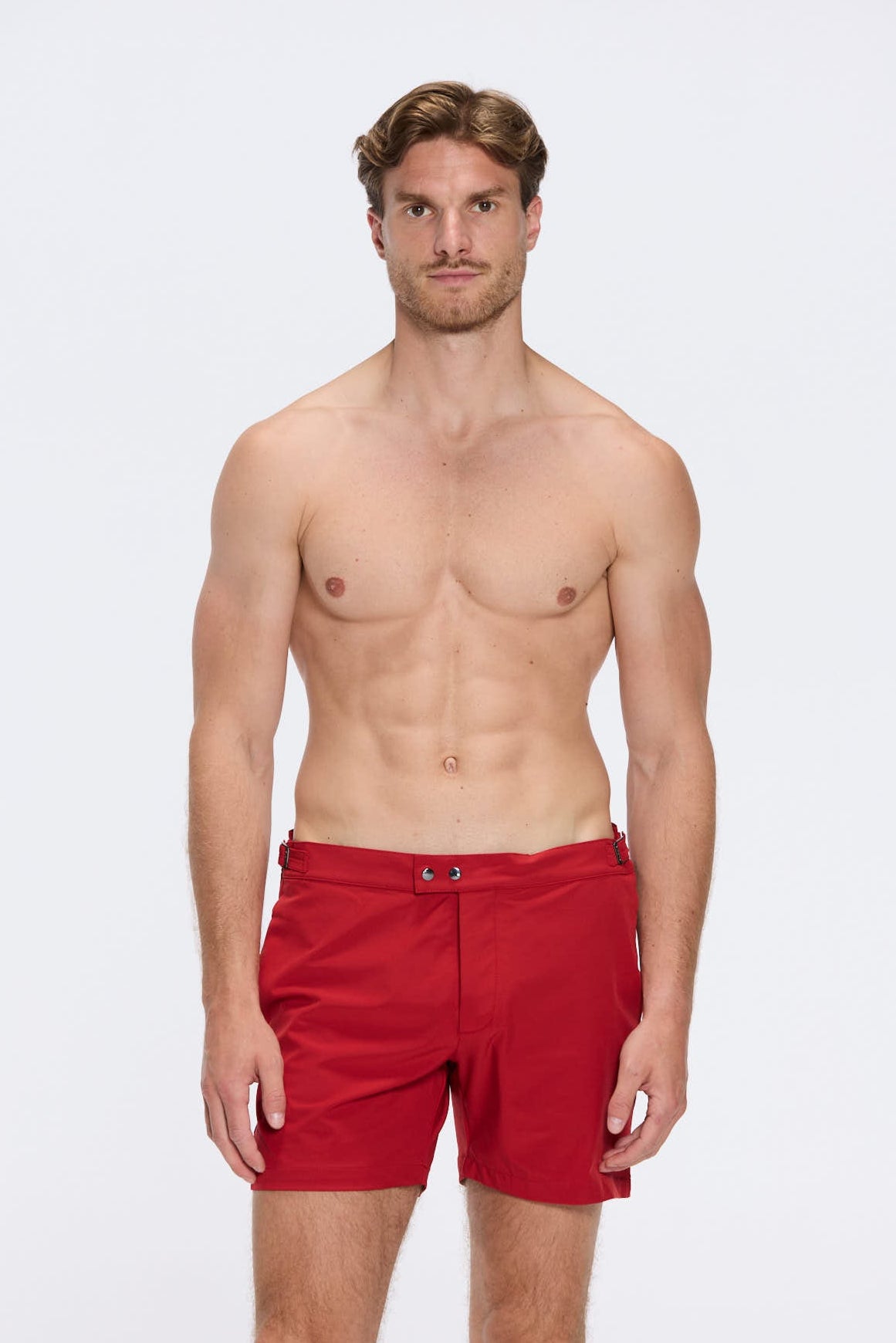 Jack Red Swim Bulldog Swim Shorts | Moeva | Men Swim Stretch Shorts | Each week unveils new pieces—luxury swimwear, fluid resort silhouettes, and elevated summer-to-evening essentials designed to carry you from coastal escapes to city nights.