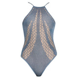 Provence Halter Neck Knitted Blue Swimsuit | Moeva | Swimsuit | Each week unveils new pieces—luxury swimwear, fluid resort silhouettes, and elevated summer-to-evening essentials designed to carry you from coastal escapes to city nights.