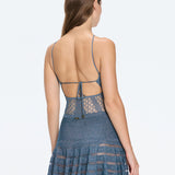 Eze Metallic Knit High-Waist Mini Blue Skirt | Moeva | Skirt | Each week unveils new pieces—luxury swimwear, fluid resort silhouettes, and elevated summer-to-evening essentials designed to carry you from coastal escapes to city nights.